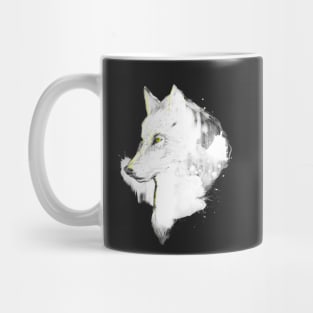 white wolf Mug